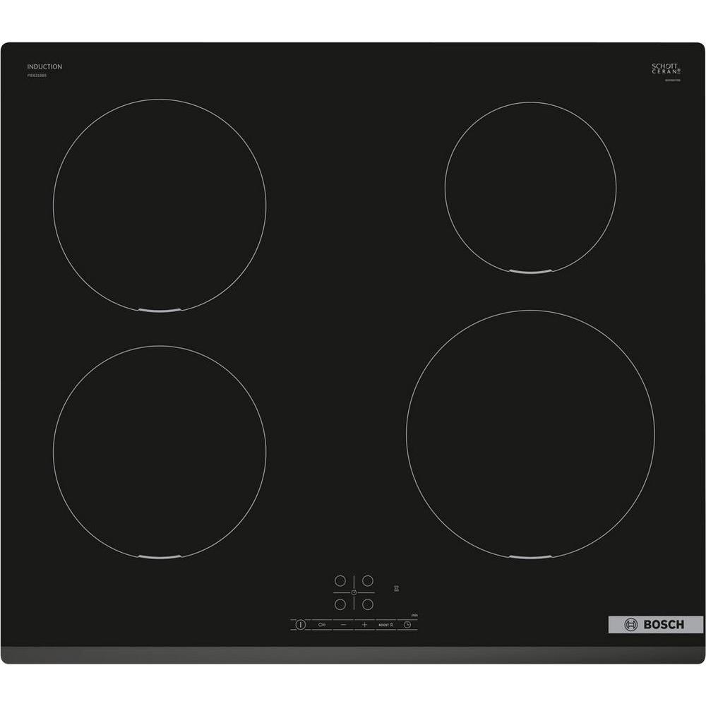 Bosch PIE631BB5E 59.2cm Induction Hob in Black - Image 1 Bosch PIE631BB5E 59.2cm Induction Hob in Black - Image 1