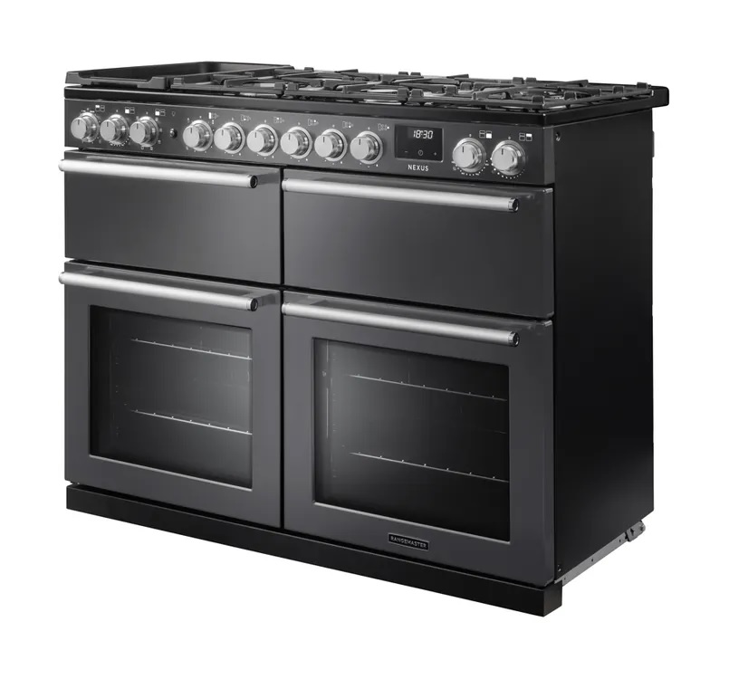 Rangemaster NEXB110DFPSLT/CM1 110cm wide Dual Fuel Range Cooker with Gas Hob – Slate - Image 2 Rangemaster NEXB110DFPSLT/CM1 110cm wide Dual Fuel Range Cooker with Gas Hob – Slate - Image 2