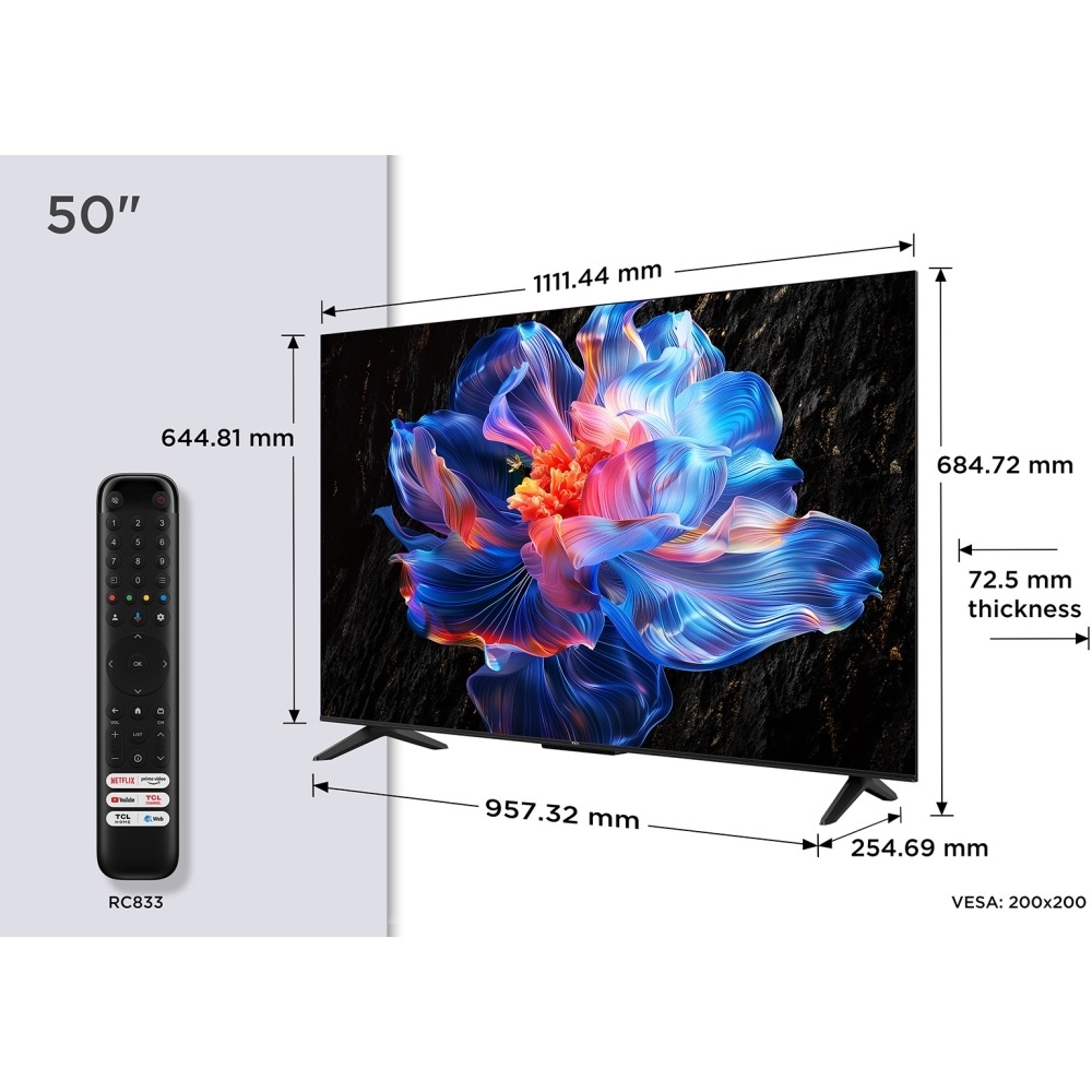 TCL 50V6C-UK 50" DLED Smart Television, 4K Ultra HD - Image 2 TCL 50V6C-UK 50" DLED Smart Television, 4K Ultra HD - Image 2