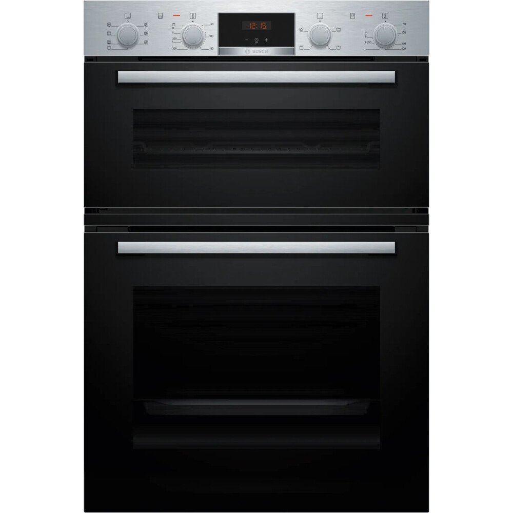 Bosch MBA533BS3B Series 4 Built-In Electric Double Oven, Stainless Steel, A Rated Bosch MBA533BS3B Series 4 Built-In Electric Double Oven, Stainless Steel, A Rated