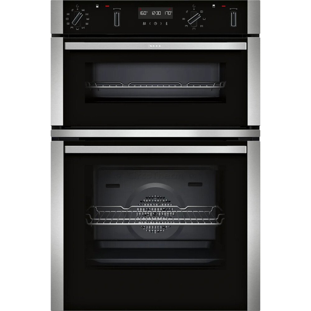 Neff U2ACH7AN7B N50 Built-In Electric Double Oven with Pyrolytic Cleaning, Stainless Steel, A Rated - Image 1 Neff U2ACH7AN7B N50 Built-In Electric Double Oven with Pyrolytic Cleaning, Stainless Steel, A Rated - Image 1