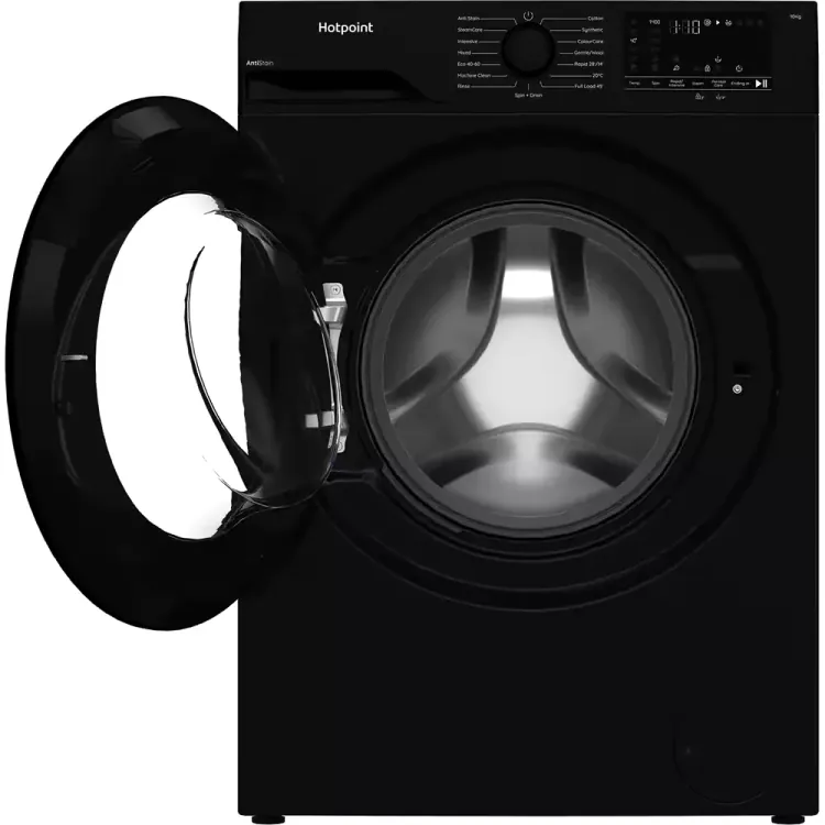 HOTPOINT H101BANTISTAINUK Freestanding 10kg 1400 Spin Washer - Black - Image 2 HOTPOINT H101BANTISTAINUK Freestanding 10kg 1400 Spin Washer - Black - Image 2