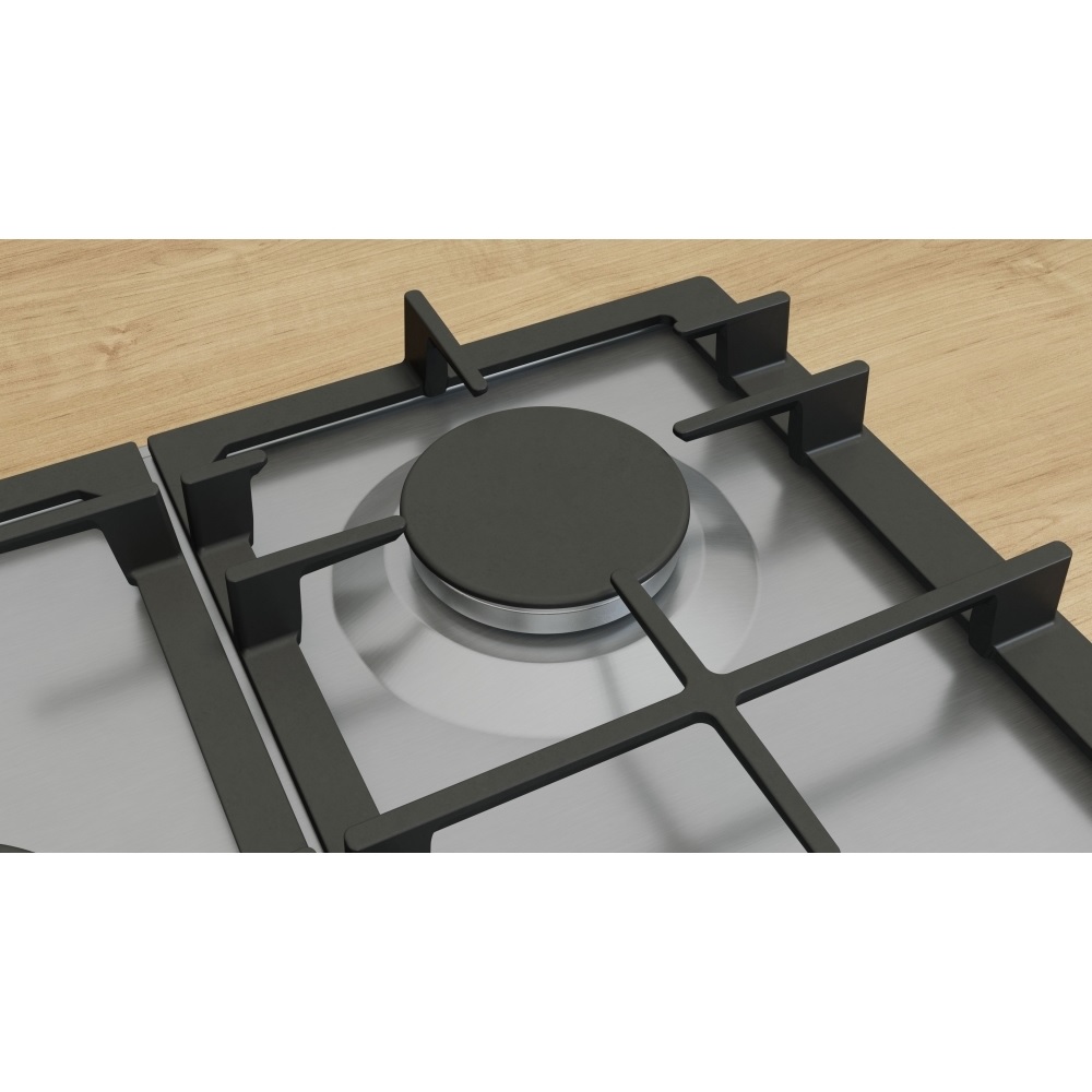 Bosch PCQ7A5I90 Series 6, 5 Burner Gas Hob - Stainless Steel - Image 2