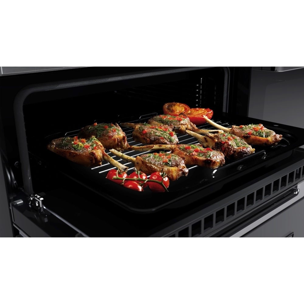 Rangemaster EDDLB110EIGBLK-CM1 110cm Induction Range Cooker Edge Deluxe Black Glass/Chrome - Image 3