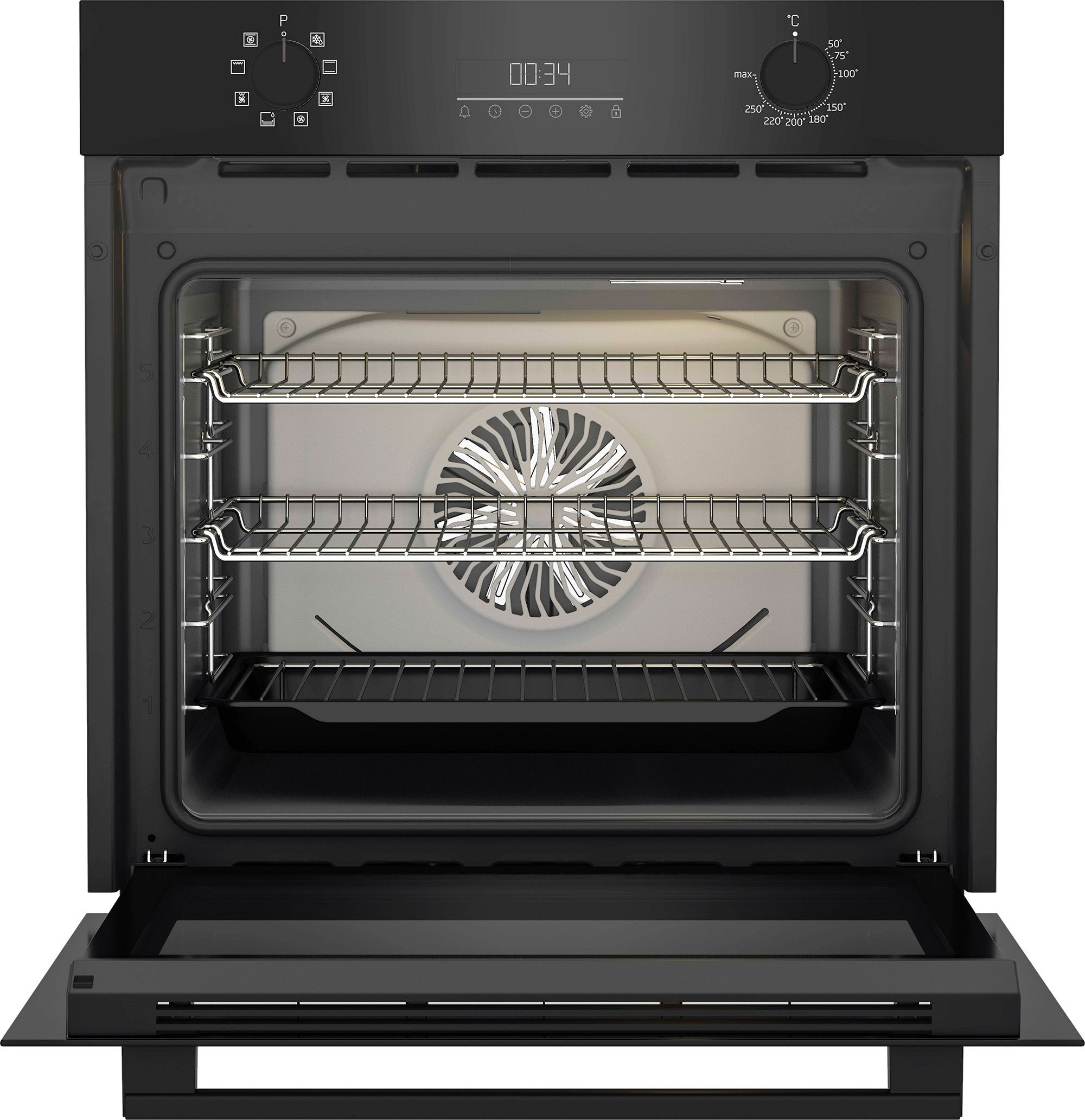 Beko CIMD91B 59.4cm Built In Electric Single Oven - Black - Image 2 Beko CIMD91B 59.4cm Built In Electric Single Oven - Black - Image 2