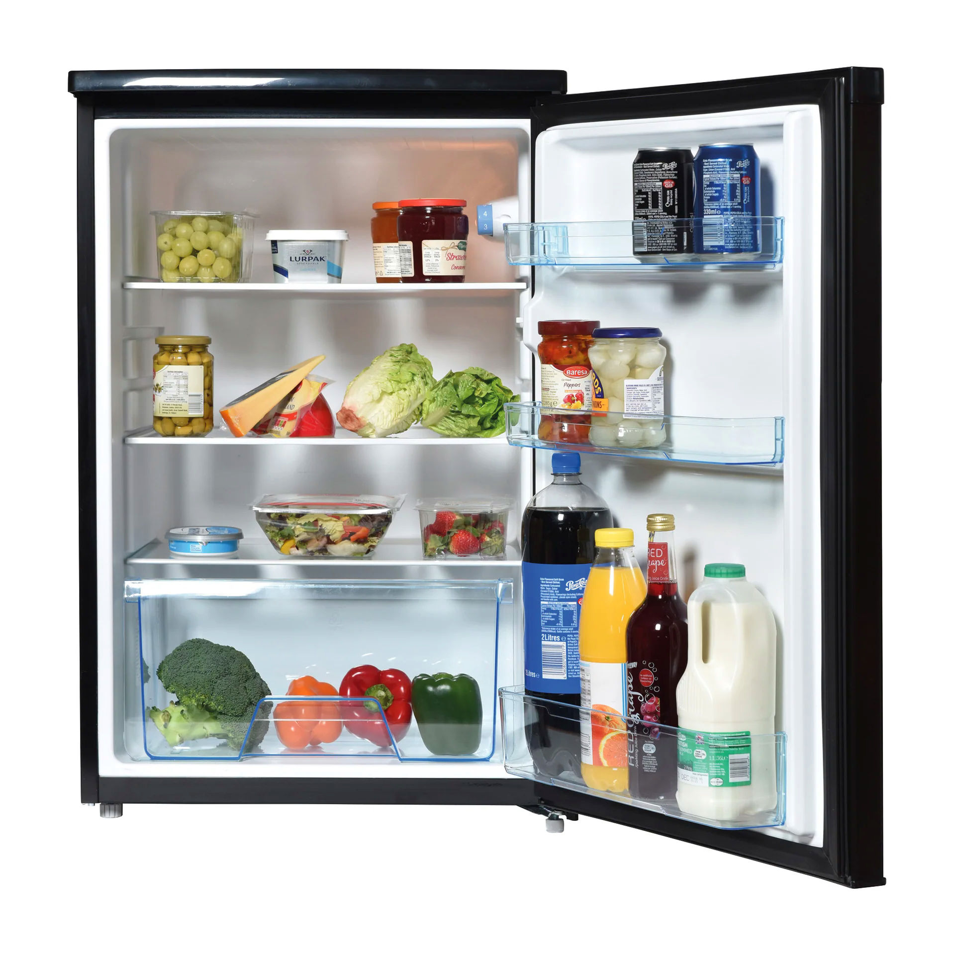 Statesman L255B Under Counter Larder Fridge, 133 Litre, Black - Image 2