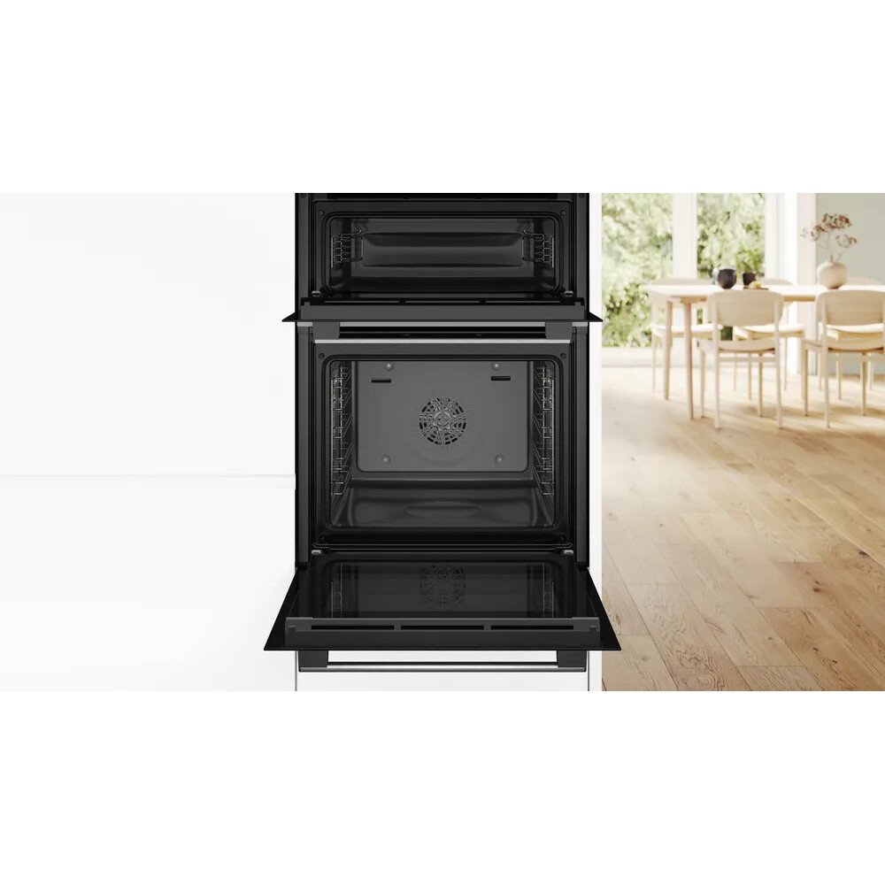 Bosch MBA533BS3B Series 4 Built-In Electric Double Oven, Stainless Steel, A Rated - Image 2 Bosch MBA533BS3B Series 4 Built-In Electric Double Oven, Stainless Steel, A Rated - Image 2