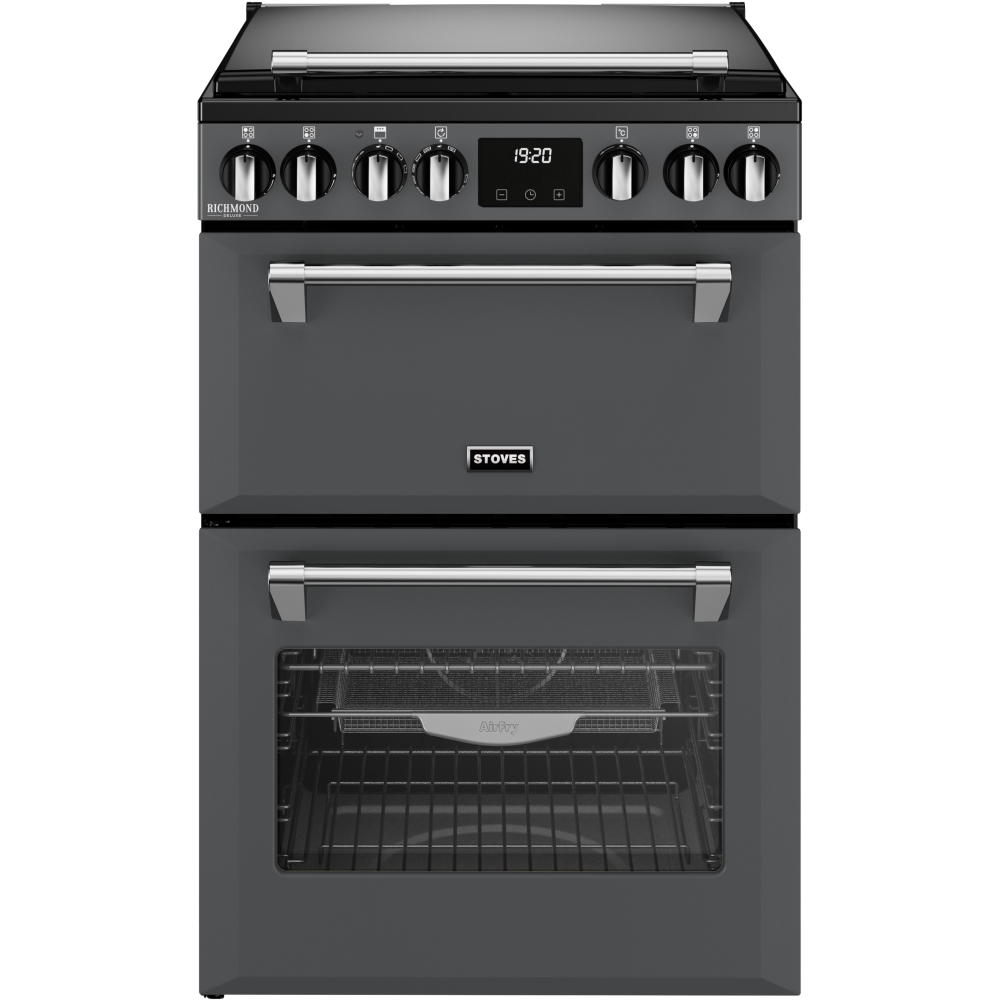 Stoves DX MRA RICH 60DF Dual Fuel Cooker with Double Oven, Grey, A Rated 444411843 Stoves DX MRA RICH 60DF Dual Fuel Cooker with Double Oven, Grey, A Rated 444411843