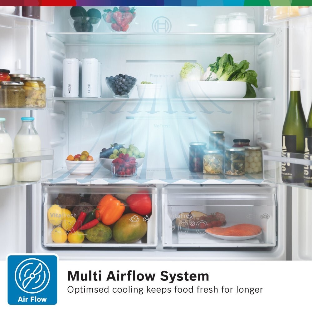 Bosch KFN96VPEAG Non-Plumbed American Fridge Freezer - Stainless Steel - Image 5 Bosch KFN96VPEAG Non-Plumbed American Fridge Freezer - Stainless Steel - Image 5