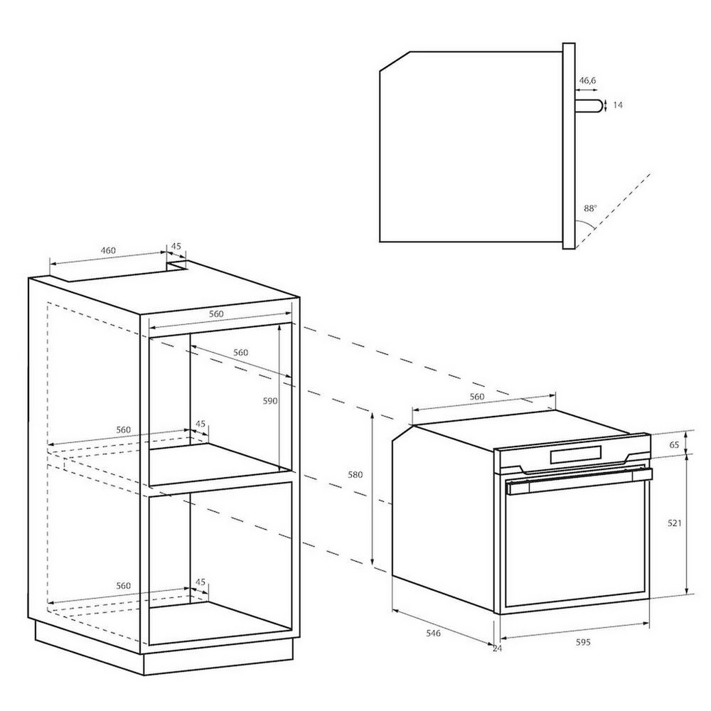 Hoover HOC3158IN Built In Electrical Single Oven - Stainless Steel - Image 4 Hoover HOC3158IN Built In Electrical Single Oven - Stainless Steel - Image 4