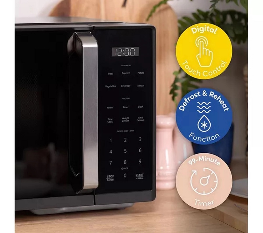 Russell Hobbs RHMT2512B 25 Litre Touch Control Digital Microwave – Black - Image 4 Russell Hobbs RHMT2512B 25 Litre Touch Control Digital Microwave – Black - Image 4