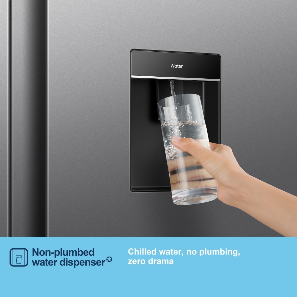 Fridgemaster MS91558DES American Fridge Freezer, Non-Plumbed – Silver - Image 7