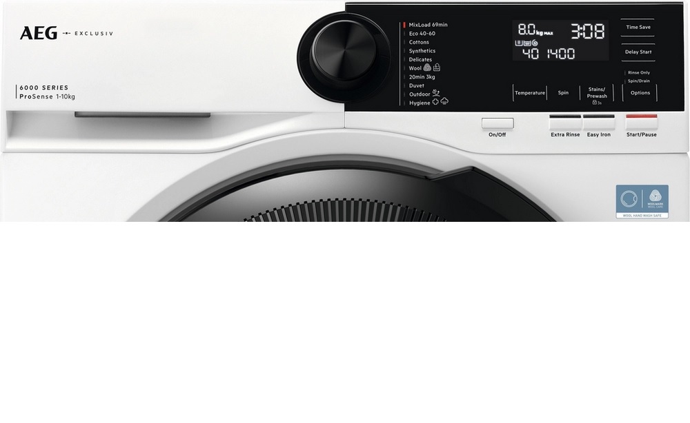 AEG LFR62144B Washing Machine, 10kg, 1400 Spin - White - Image 2