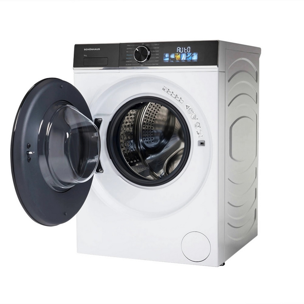Schonhaus WMSF01814AW Washing Machine, 8kg, 1400 Spin, White - Image 2