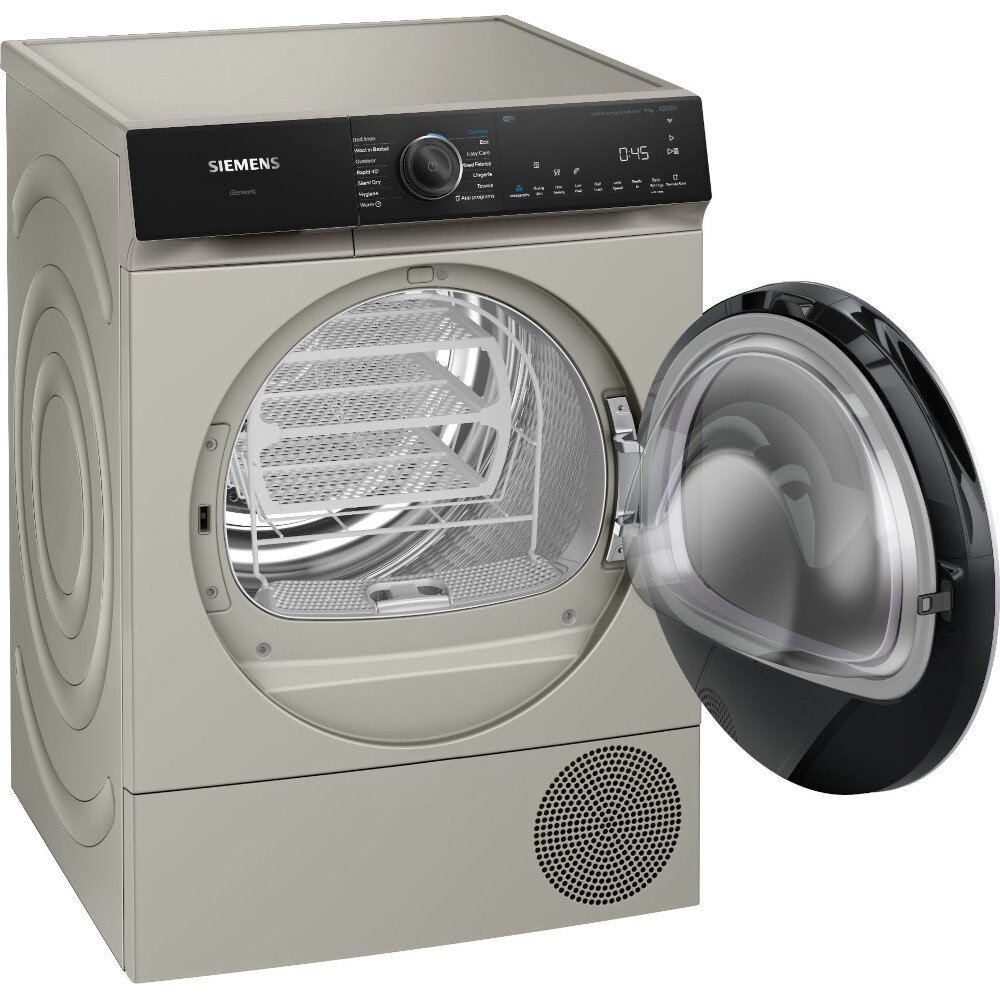 Siemens WQ46H2DXGB iQ500 Heat Pump Tumble Dryer, 9kg - Silver - Image 2