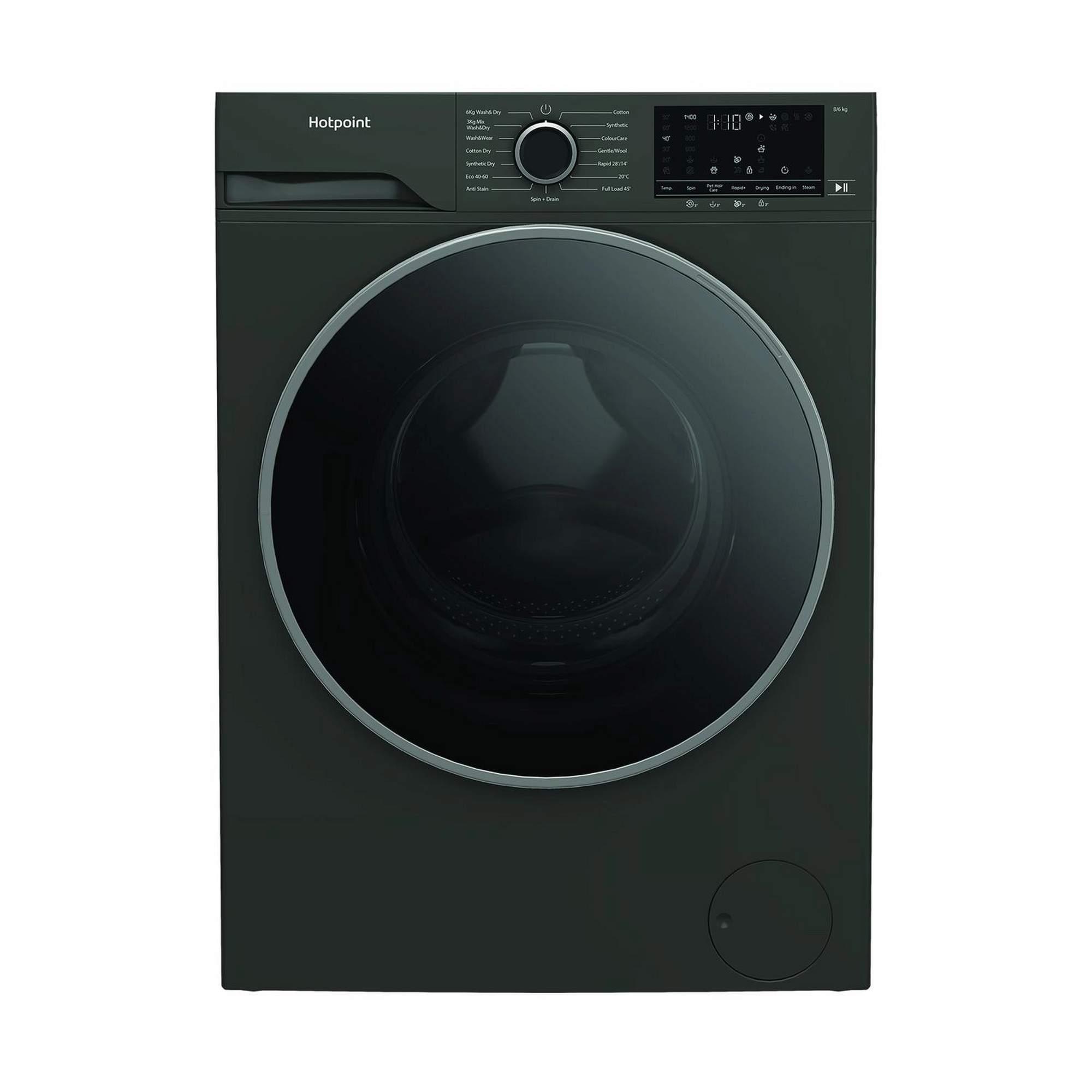 Hotpoint AntiStain HBD8680GANTISTA 8kg/6kg Washer Dryer - Graphite Hotpoint AntiStain HBD8680GANTISTA 8kg/6kg Washer Dryer - Graphite