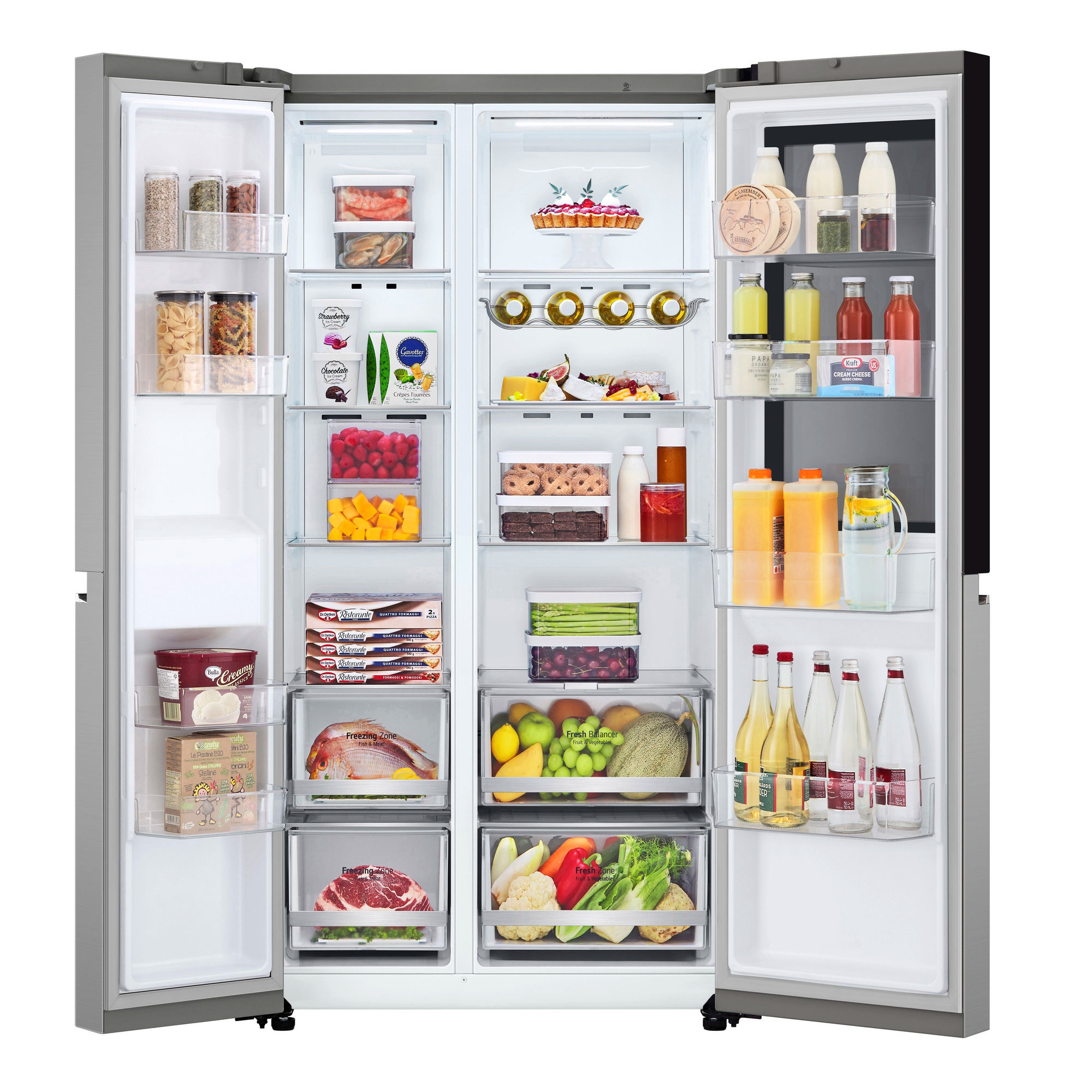 LG GSVV80PYLL 91.3cm 50/50 Frost Free American Fridge Freezer - Prime Silver - Image 2 LG GSVV80PYLL 91.3cm 50/50 Frost Free American Fridge Freezer - Prime Silver - Image 2