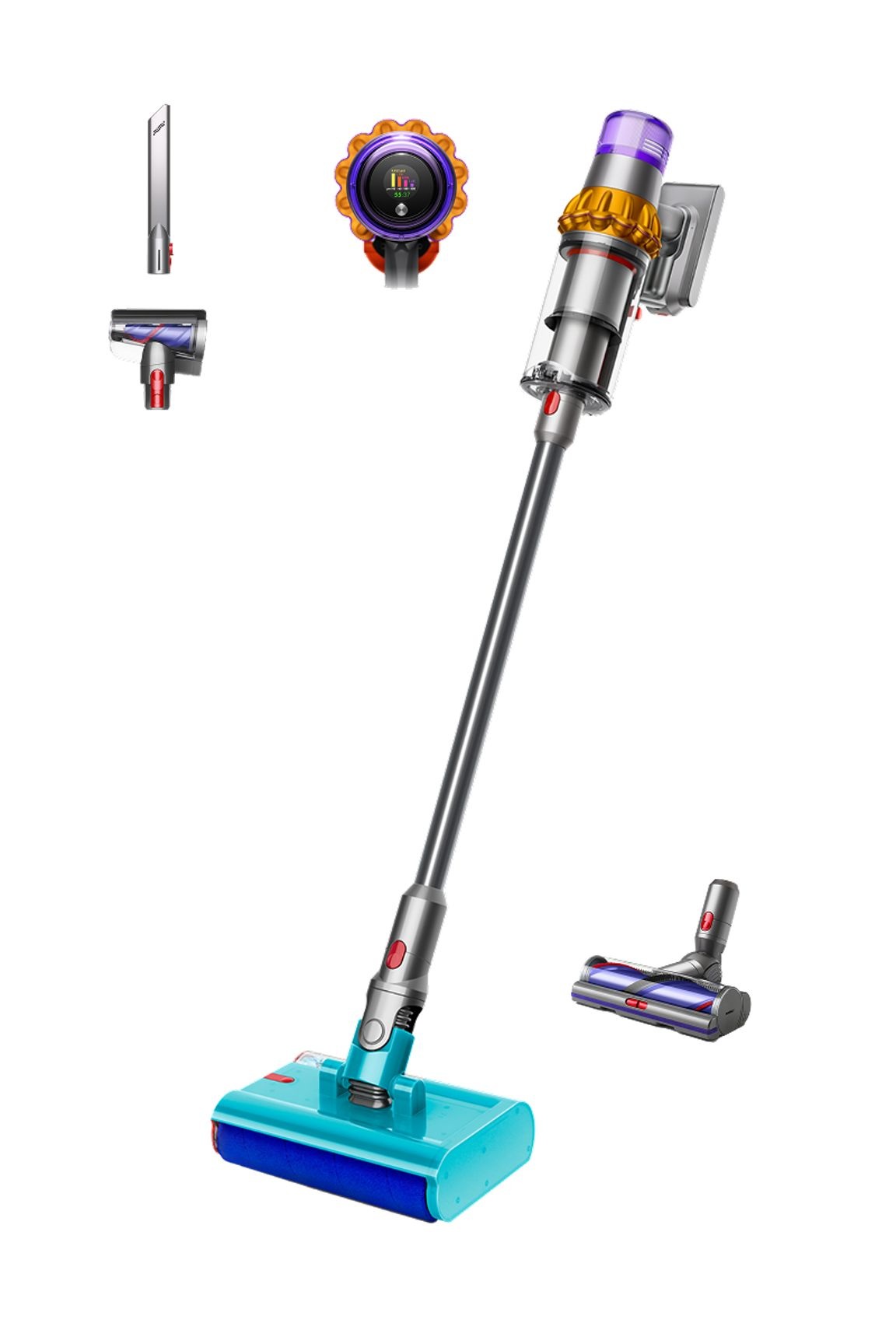 Dyson V1DETECTSUB V15s Detect Submarine™ wet and dry vacuum - Yellow/Nickel