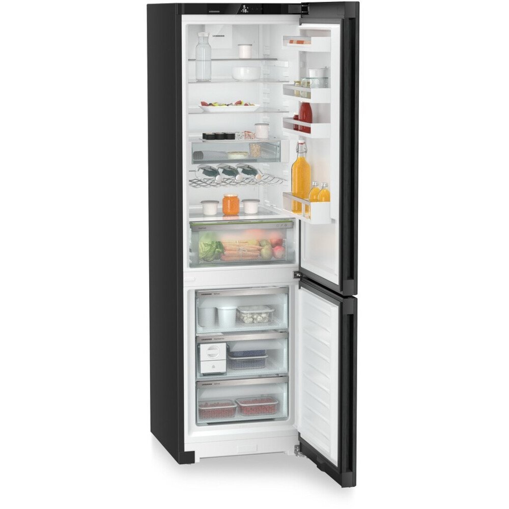 Liebherr CNbda5723 No Frost Fridge Freezer, 70/30, Black - Image 1