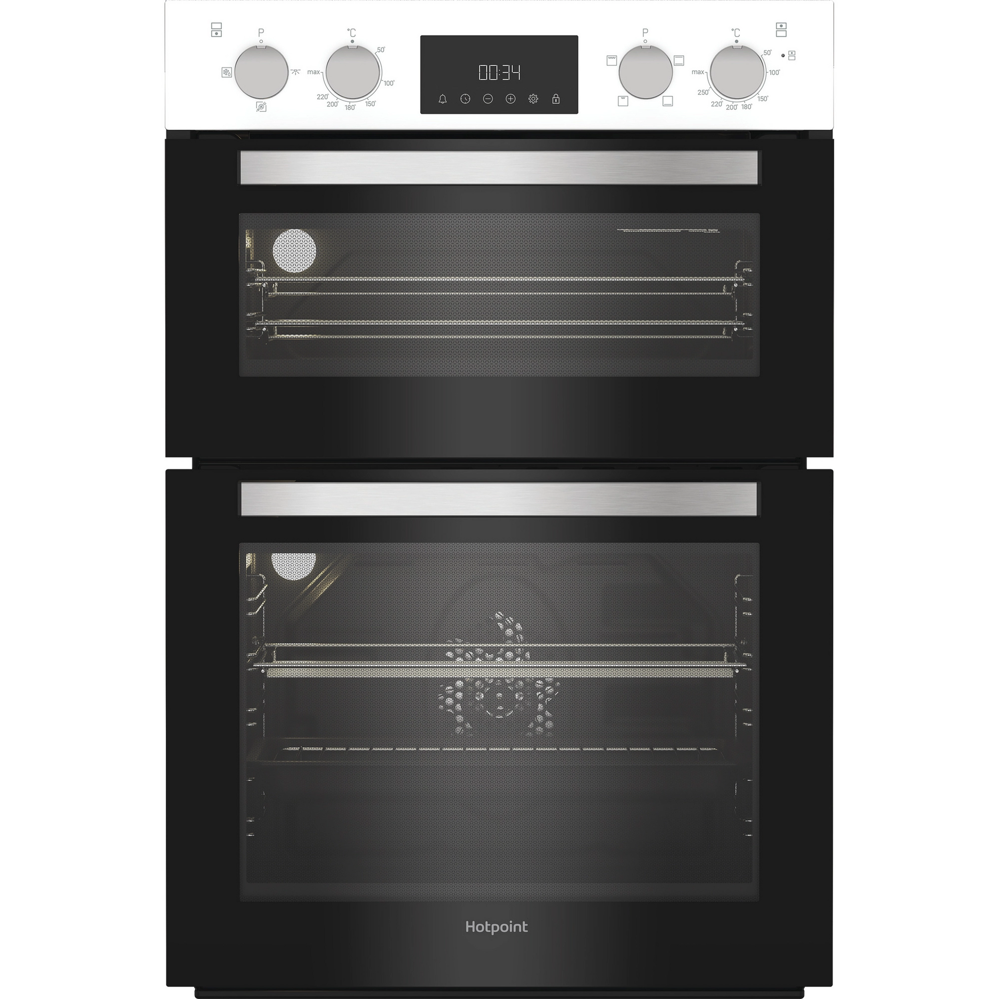 Hotpoint DIH10DW 89cm Built In Electric Double Oven - White - Image 1