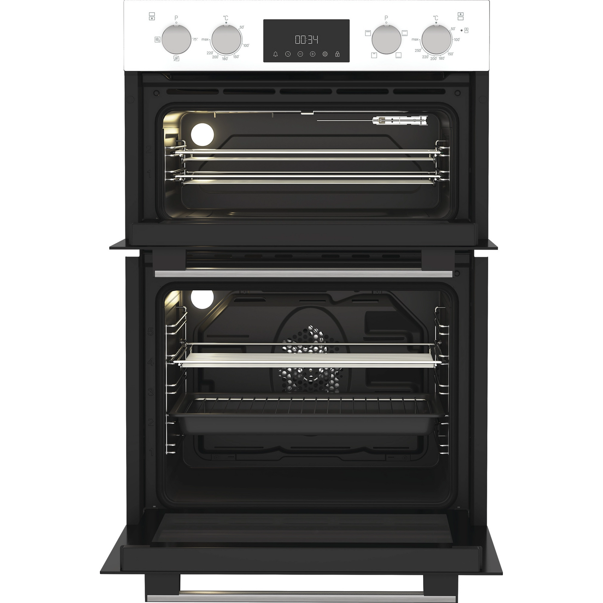 Hotpoint DIH10DW 89cm Built In Electric Double Oven - White - Image 2