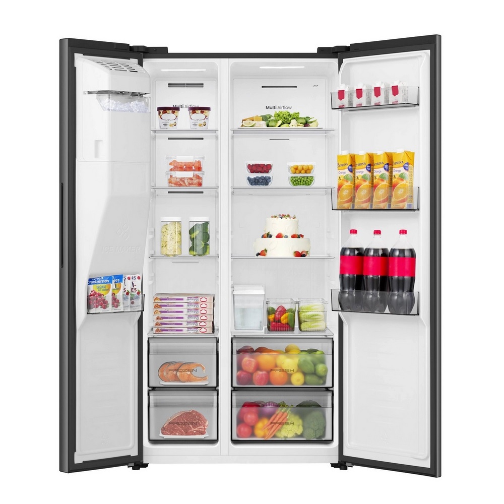 Hisense RS5P528STBE PureFlat Total No Frost American Fridge Freezer– Black - Image 2 Hisense RS5P528STBE PureFlat Total No Frost American Fridge Freezer– Black - Image 2