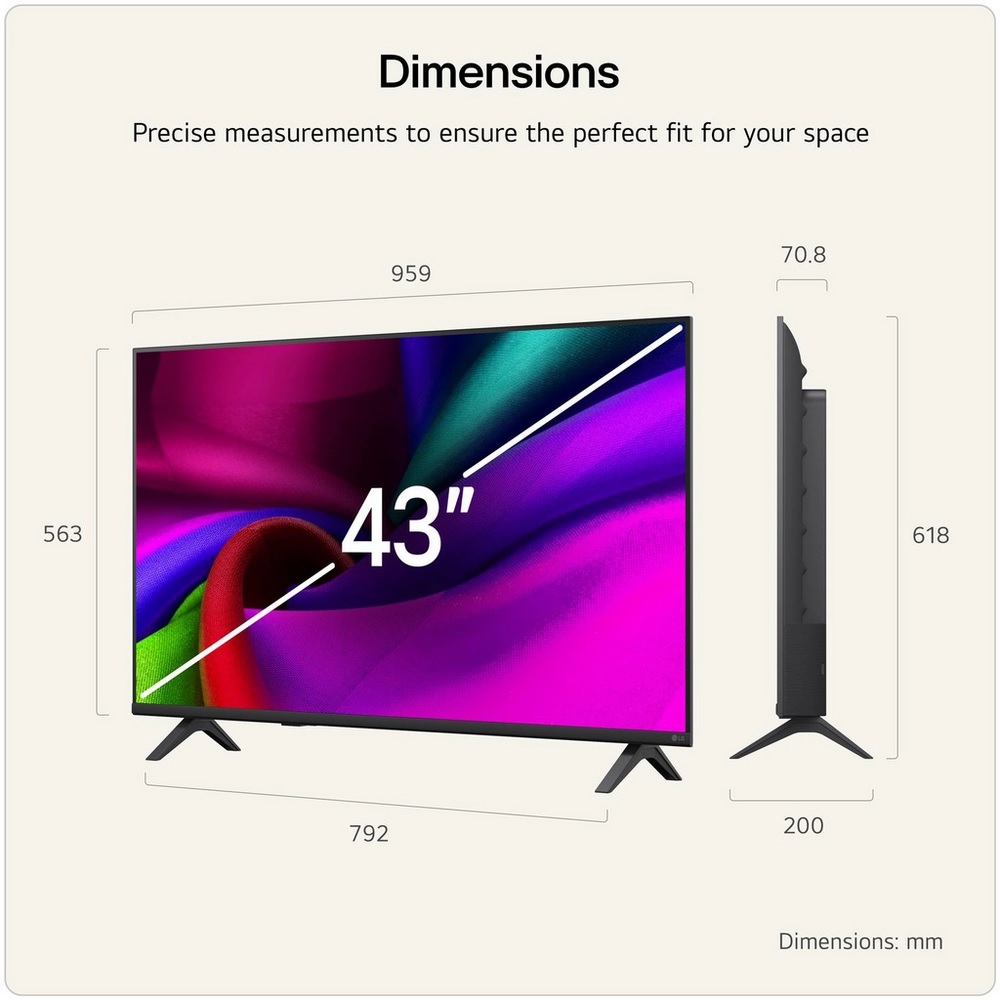 LG 43NU900B6LA.AEK 43" 4K UHD NANO AI Smart TV - Image 2