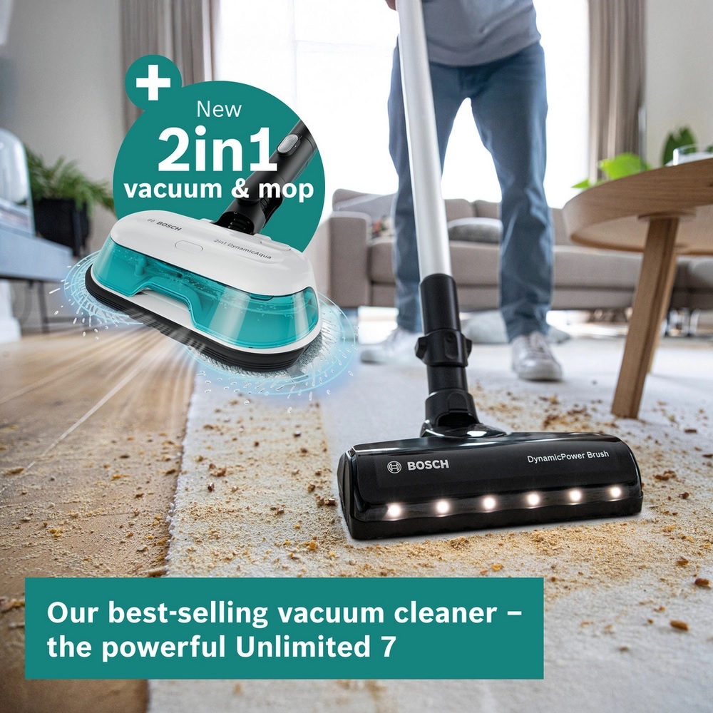 Bosch BCS71HYGGB Unlimited 7 Aqua Vacuum & Mop – White - Image 3 Bosch BCS71HYGGB Unlimited 7 Aqua Vacuum & Mop – White - Image 3