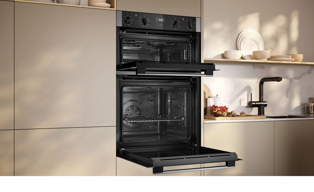 Neff U1ACE2AN3B 59.4cm Built-In Electric Double Oven - Stainless Steel - Image 2