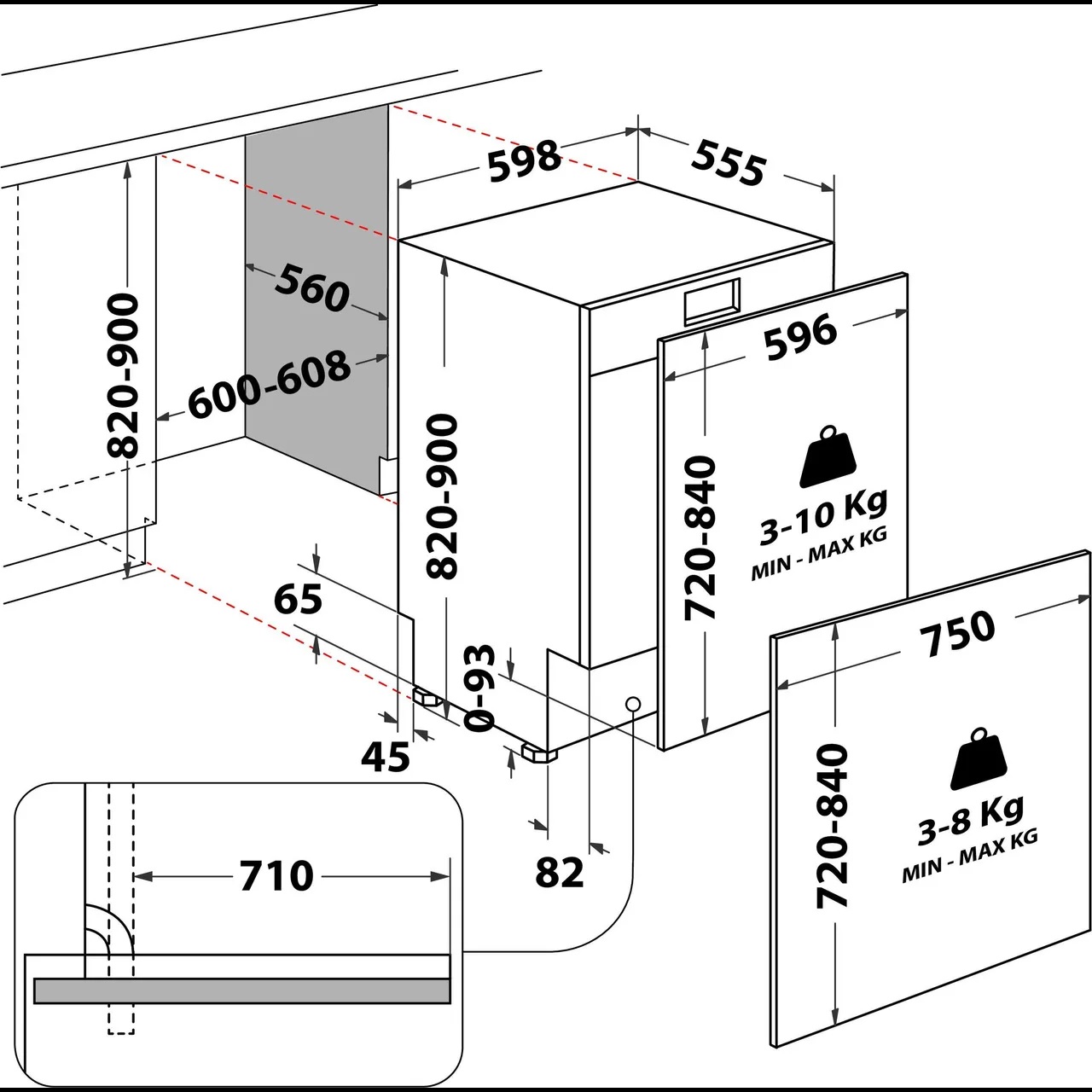 Hotpoint H8IB15M4TSUK Fully Integrated Dishwasher - 15 Place Settings - Image 4
