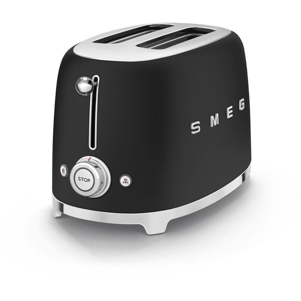 Smeg TSF01BLMUK Retro Toaster, 2 Slice, Black - Image 2 Smeg TSF01BLMUK Retro Toaster, 2 Slice, Black - Image 2