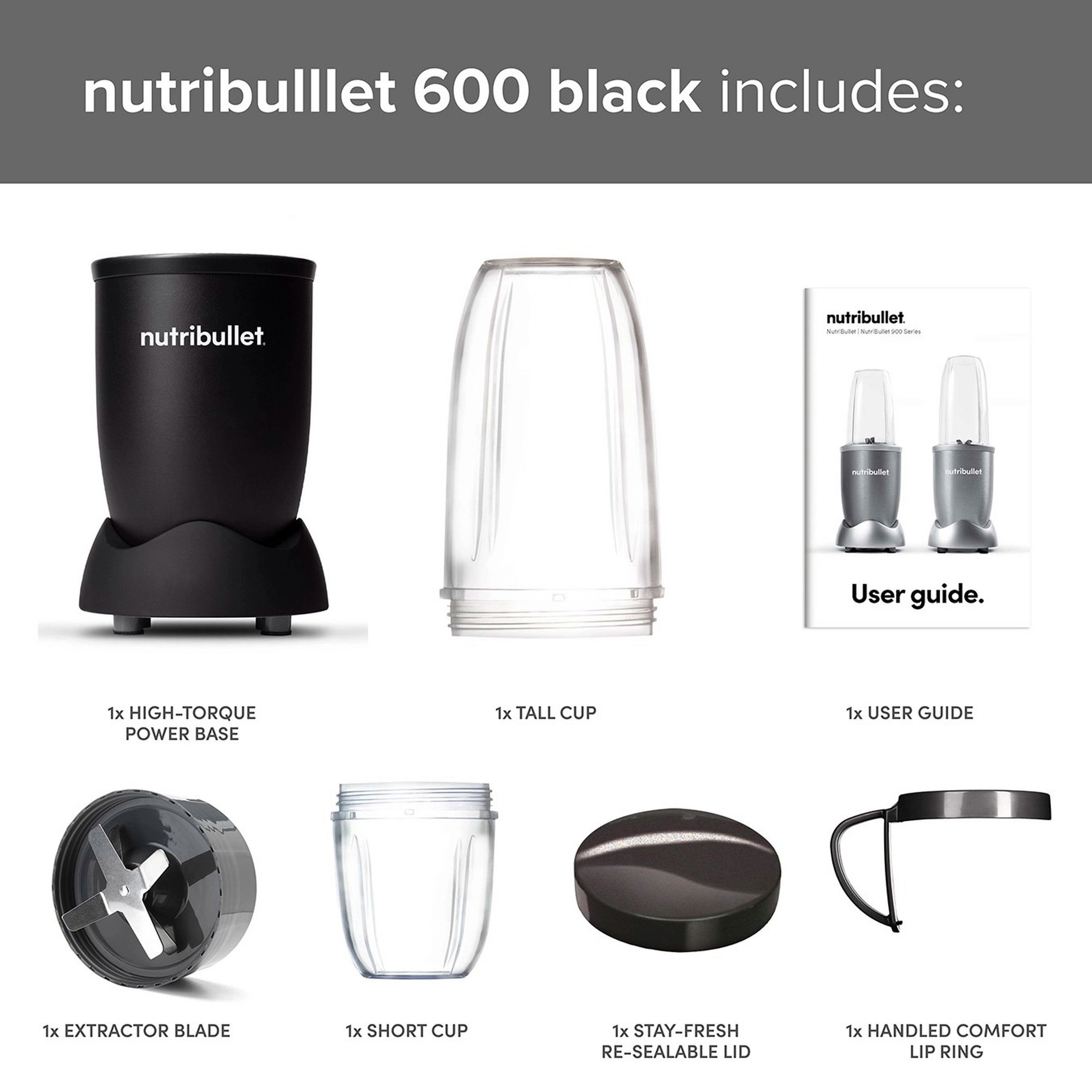 Nutribullet NB-101S 600 Series Blender - Black - Image 2 Nutribullet NB-101S 600 Series Blender - Black - Image 2
