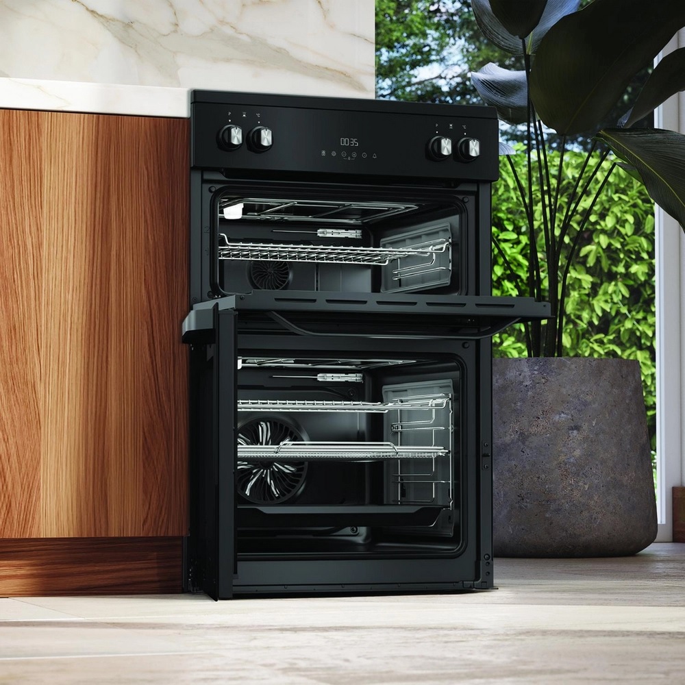Hotpoint HDME6VDC2AB Double Oven Electric Cooker with Ceramic Hob - Black - Image 3
