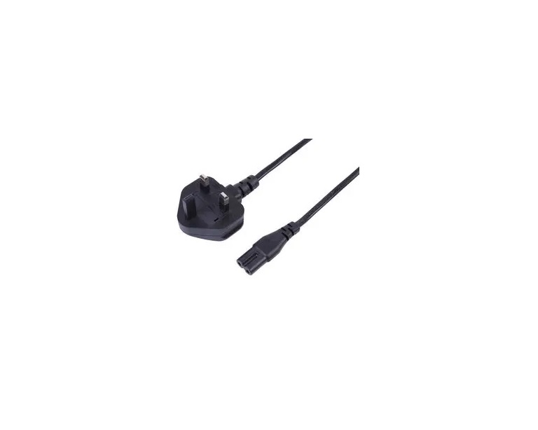 CPC FIGURE-8-3M UK Mains Plug with 3A Fuse to C7 Lead, Black, 3m - PEL00812 CPC FIGURE-8-3M UK Mains Plug with 3A Fuse to C7 Lead, Black, 3m - PEL00812
