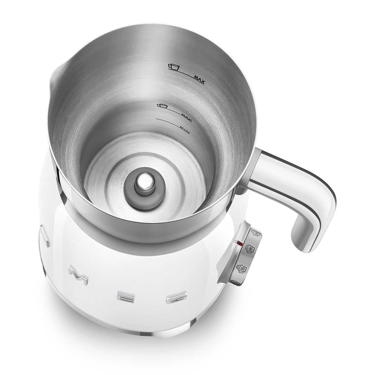 Smeg MFF11WHUK 50's Style Multi Milk Frother, White - Image 3 Smeg MFF11WHUK 50's Style Multi Milk Frother, White - Image 3