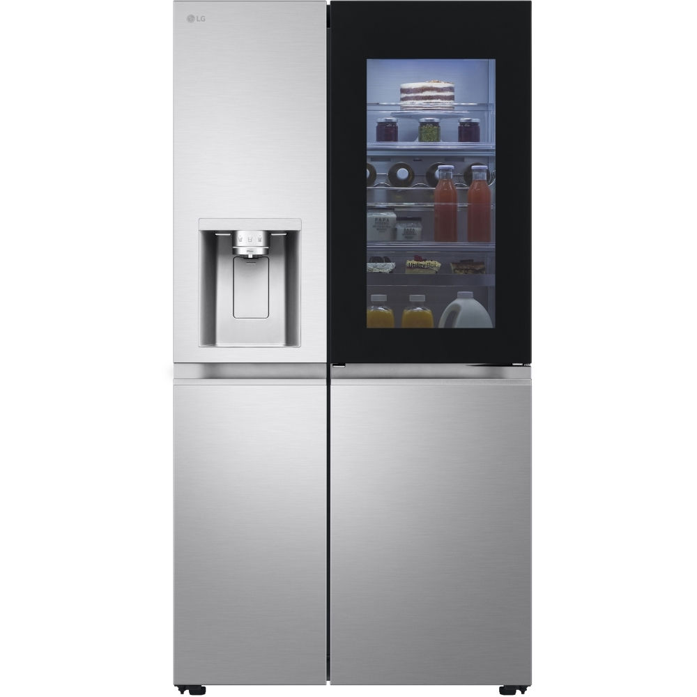 LG GSXE90BSDD American Fridge Freezer, Plumbed, Stainless Steel, D Rated