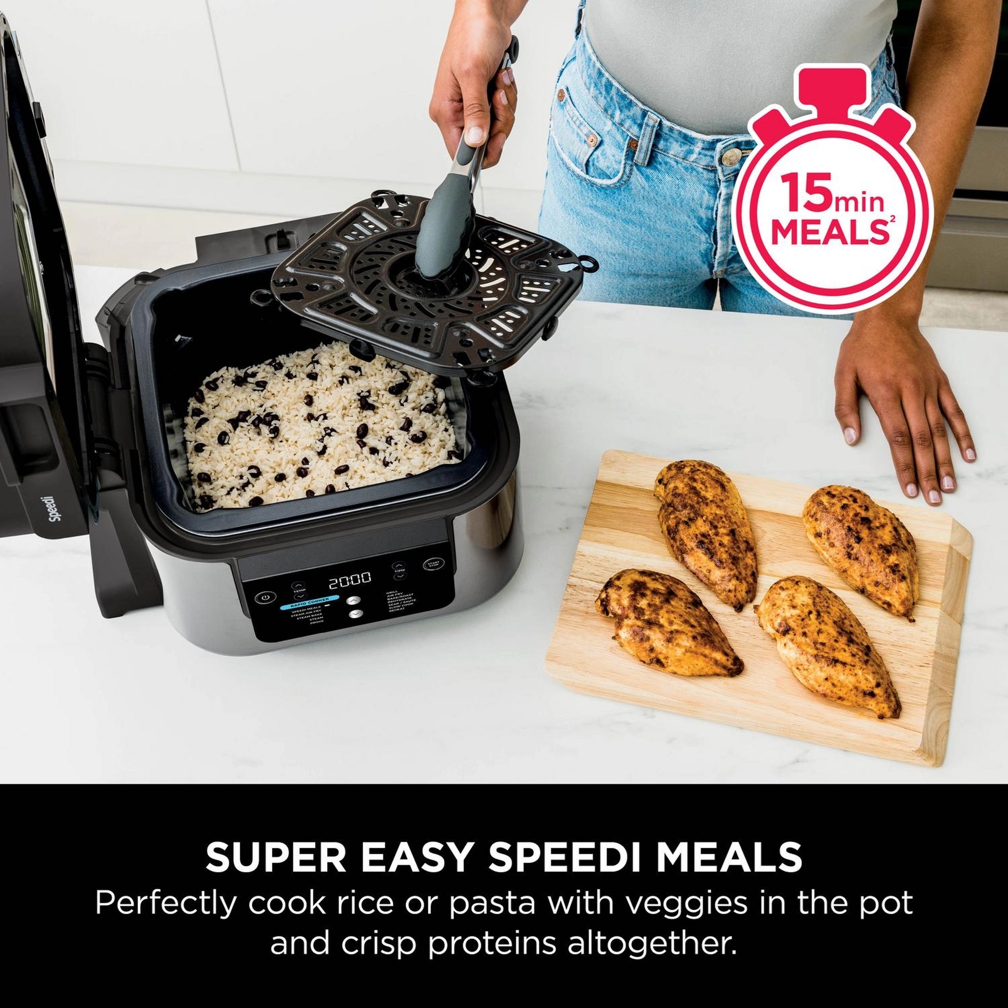 NINJA ON500UK Speedi 12-in-1 Air Fryer & Slow Cooker – Black - Image 3 NINJA ON500UK Speedi 12-in-1 Air Fryer & Slow Cooker – Black - Image 3