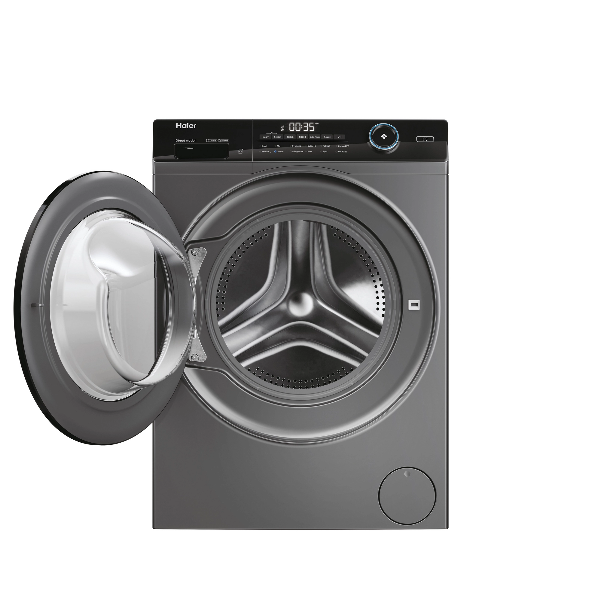Haier HW100B14959S8U1 10kg 1400 Spin Washing Machine - Graphite - Image 2 Haier HW100B14959S8U1 10kg 1400 Spin Washing Machine - Graphite - Image 2