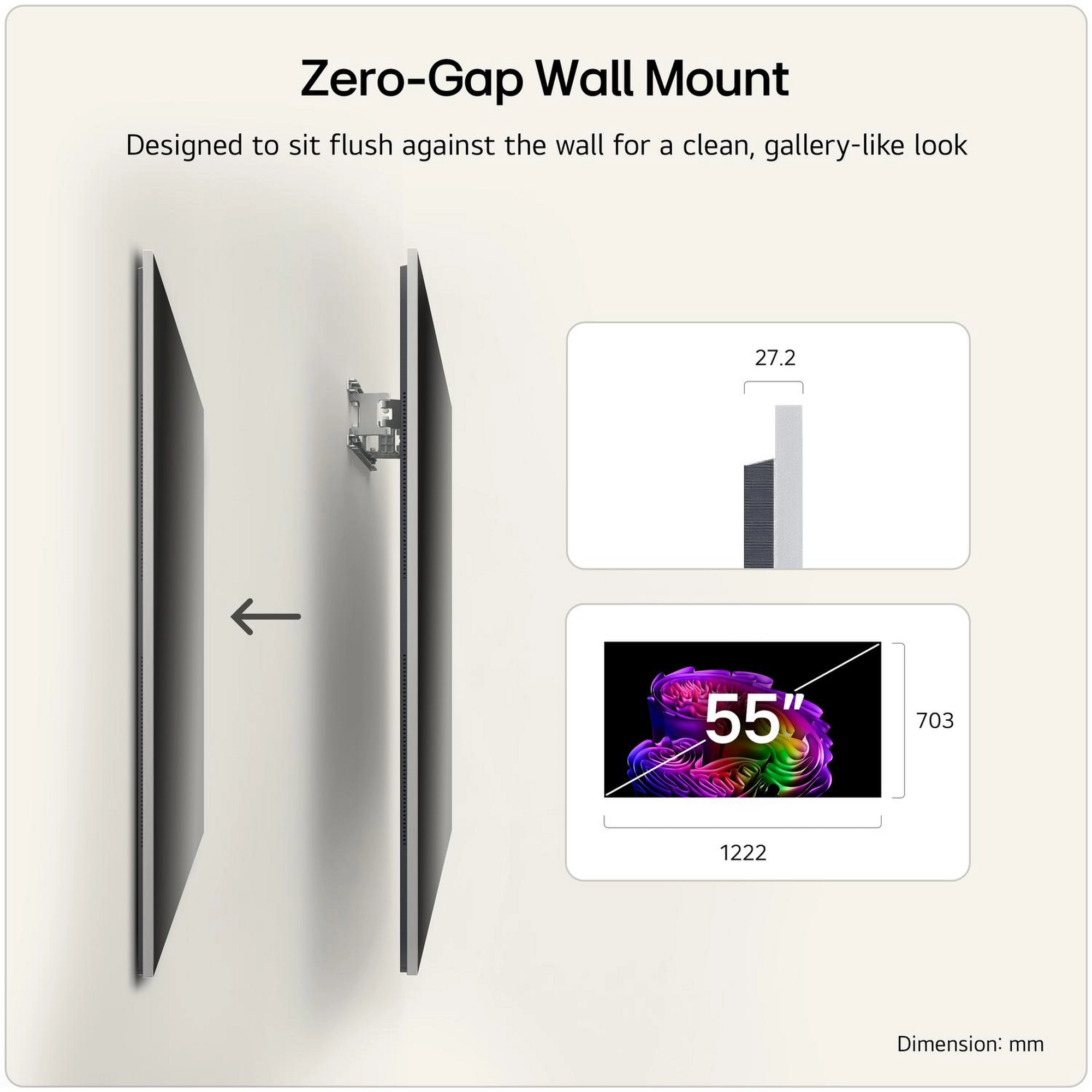 LG OLED55G64LW.AEK 55" 4K OLED evo AI Wall mount version Smart TV - Image 2