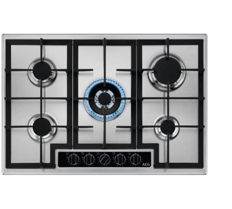 AEG HGB75420YM 75cm 5 Burner Gas Hob - Stainless Steel