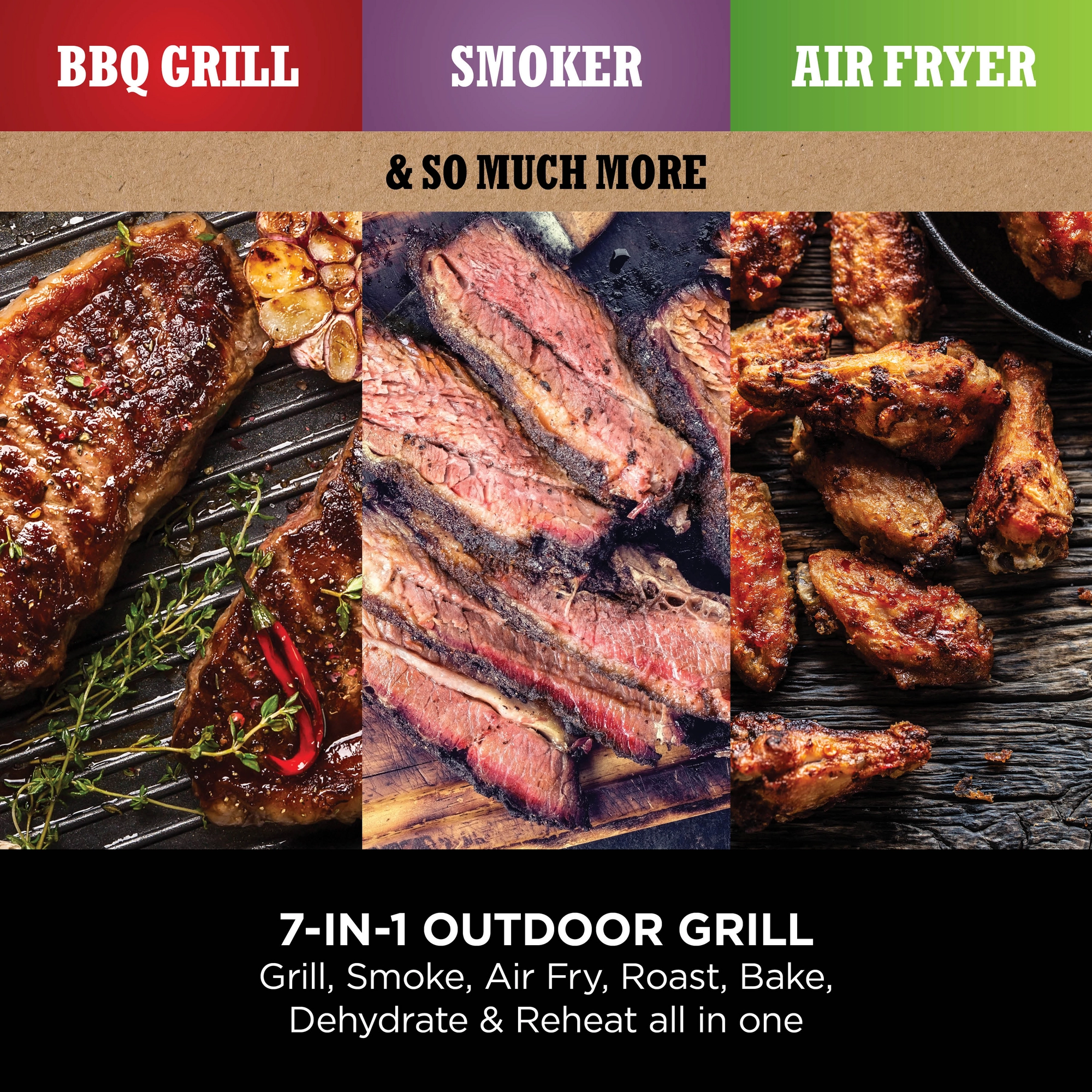 Ninja OG703UK Outdoor Woodfire Electric BBQ Grill & Smoker with Cover - Black - Image 2 Ninja OG703UK Outdoor Woodfire Electric BBQ Grill & Smoker with Cover - Black - Image 2