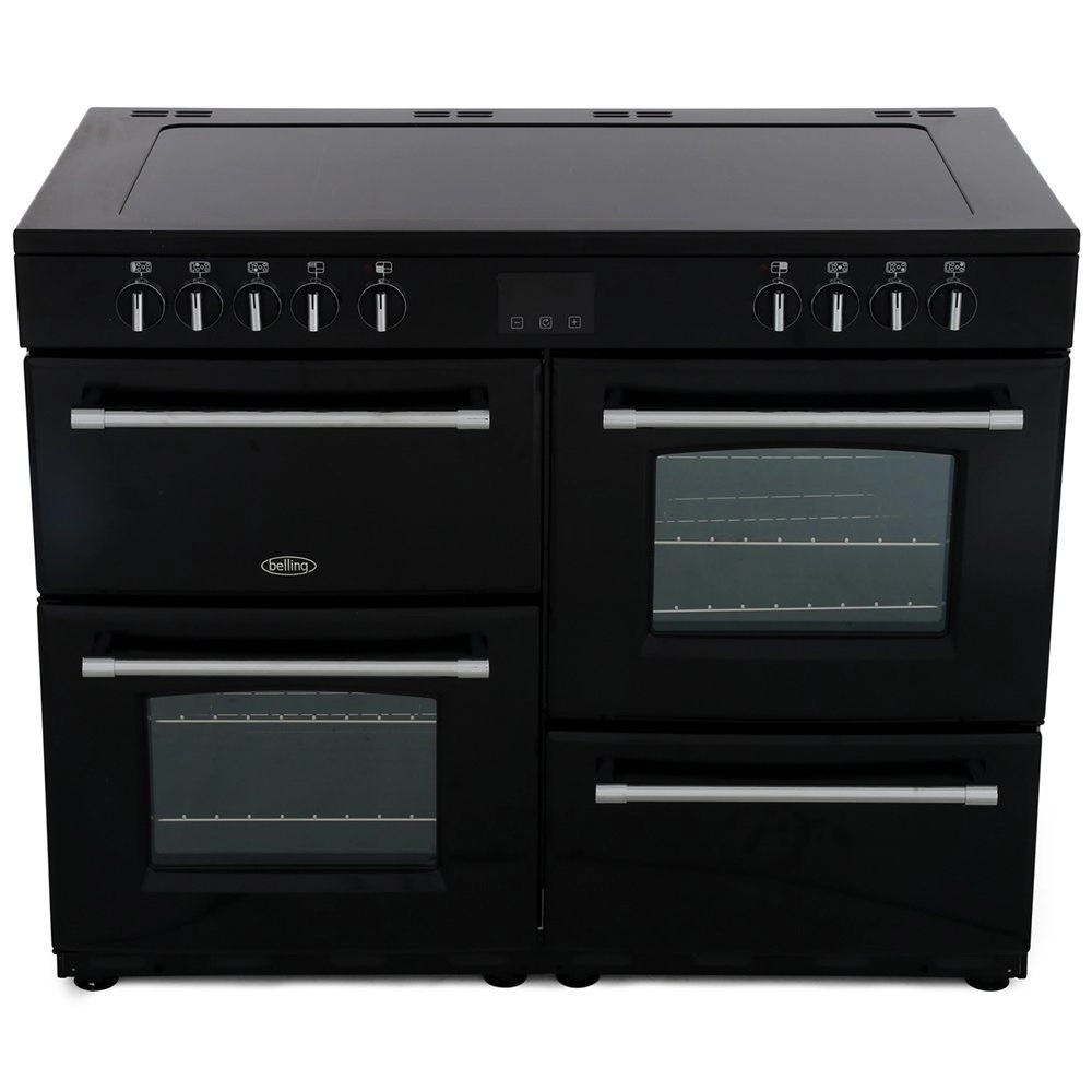 Belling 444444148 110cm Ceramic Range Cooker – Black - Image 1 Belling 444444148 110cm Ceramic Range Cooker – Black - Image 1