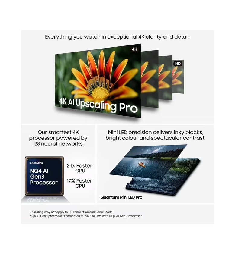 Samsung QE43QN90FATXXU 43" 4K Neo QLED 4K Glare Free Smart TV - Image 2 Samsung QE43QN90FATXXU 43" 4K Neo QLED 4K Glare Free Smart TV - Image 2