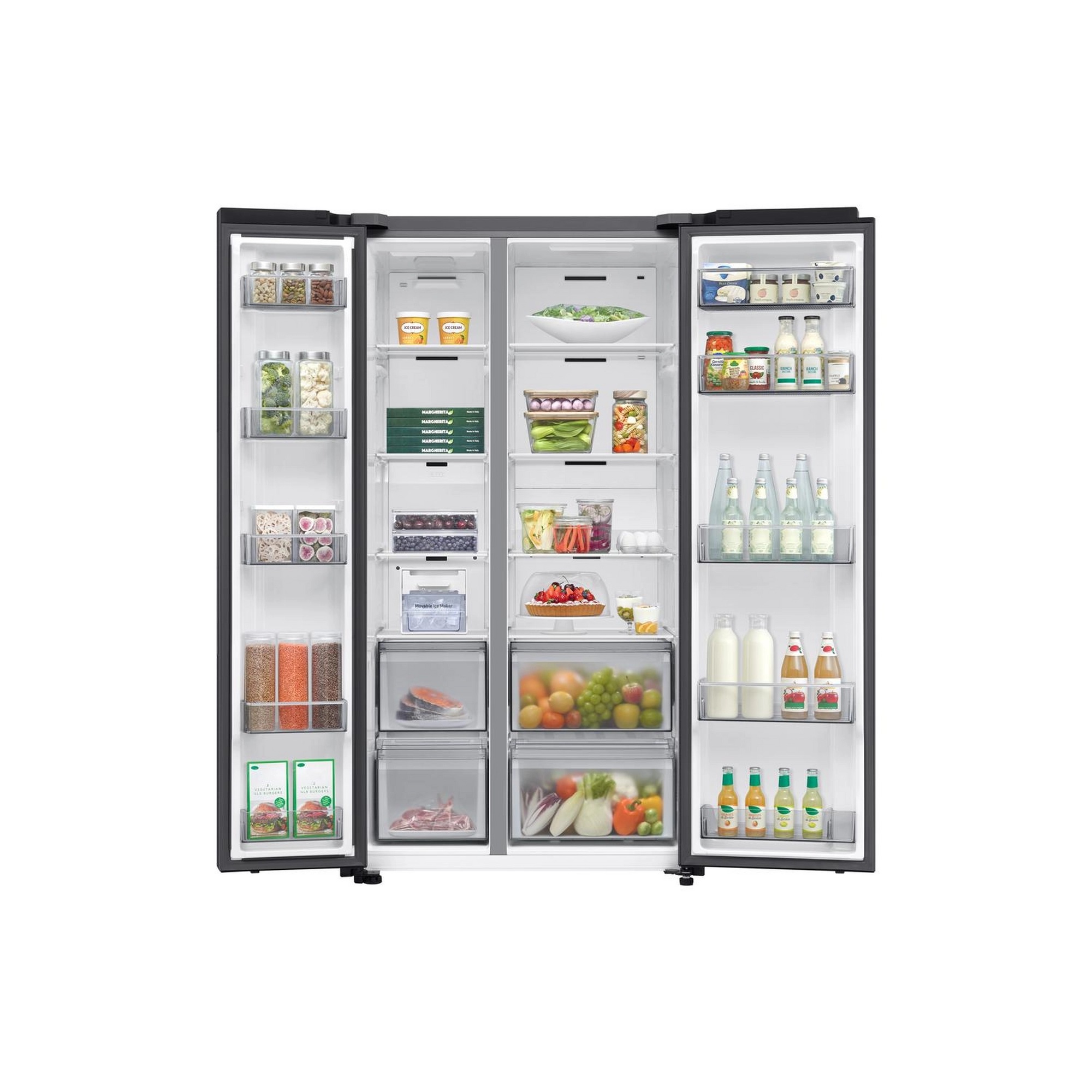 Samsung RS70F67QCTEU Non-Plumbed Smart American Fridge Freezer - Silver - Image 2
