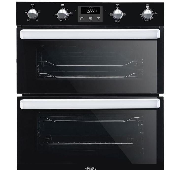 Belling 444444784 BI702FPCT Built-Under Electric Double Oven - Black - Image 1