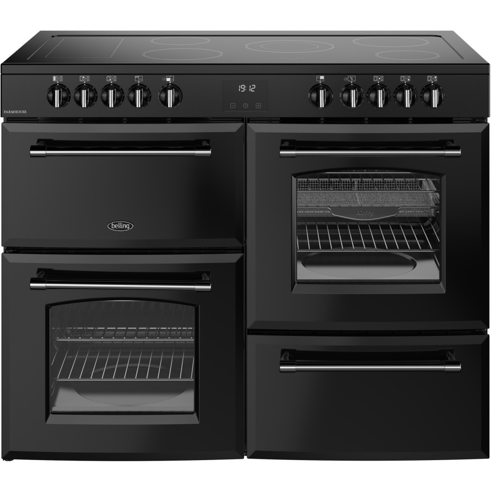 Belling 444411835 RCA FARMHOUSE 110E B 110cm Ceramic Range Cooker – Black