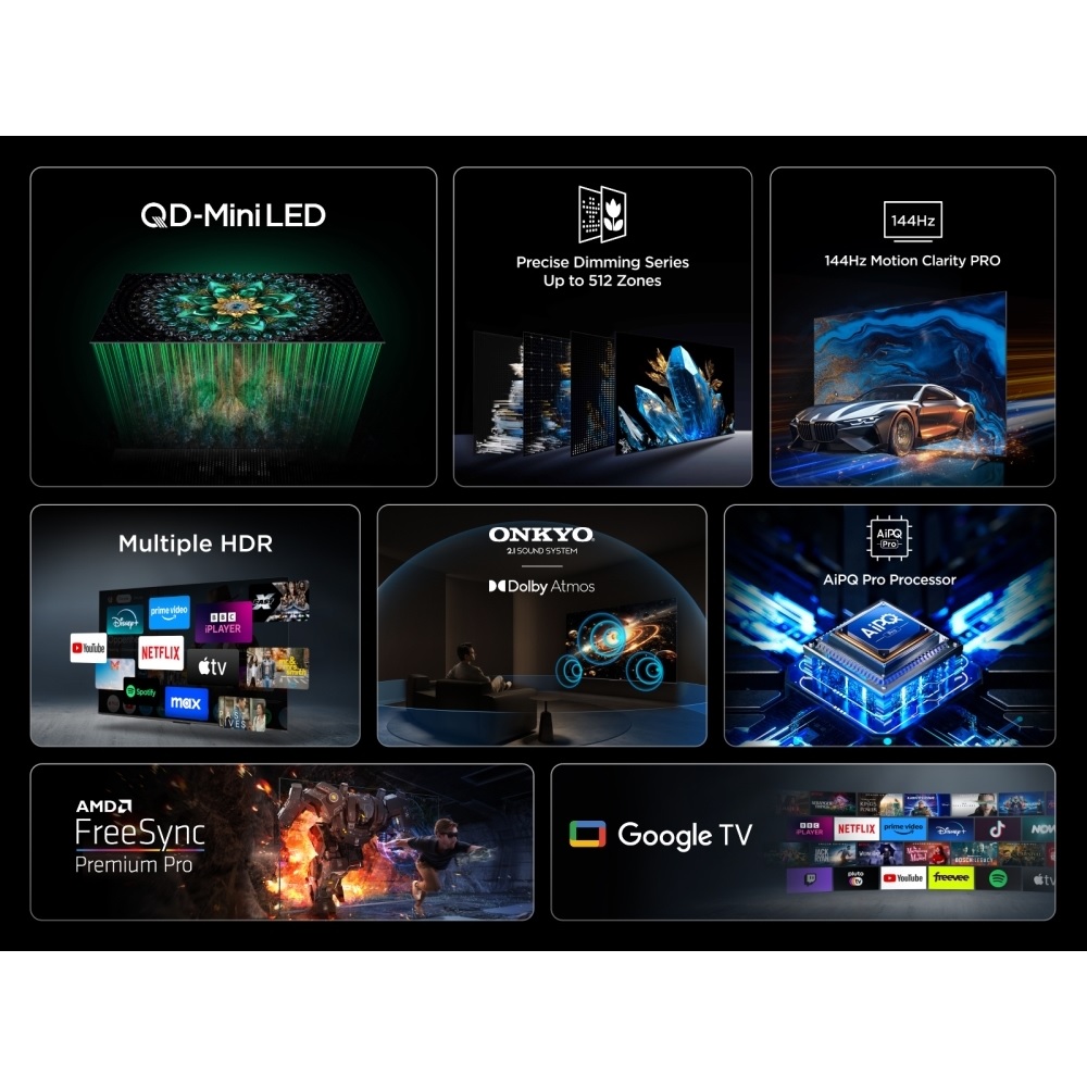 TCL 98Q6C-UK 98" Mini LED Smart Television, 4K Ultra HD - Image 3 TCL 98Q6C-UK 98" Mini LED Smart Television, 4K Ultra HD - Image 3