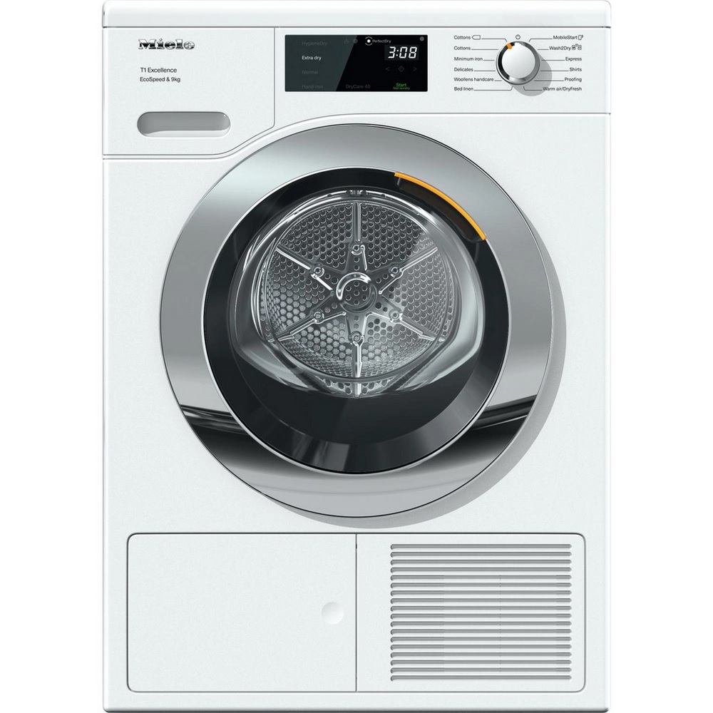 Miele TEH785WP 9kg Heat Pump Tumble Dryer – White Miele TEH785WP 9kg Heat Pump Tumble Dryer – White