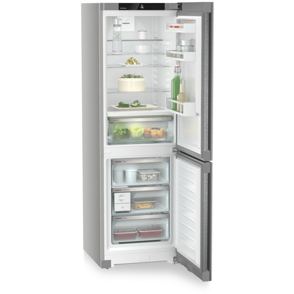 Liebherr CBNsda5223 No Frost Fridge Freezer, 70/30, Stainless Steel - Image 1