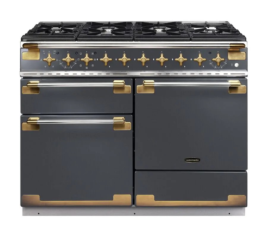 Rangemaster ELS110DFSL-AB 110cm Dual Fuel Range Cooker Elise Slate/Antique Brass Rangemaster ELS110DFSL-AB 110cm Dual Fuel Range Cooker Elise Slate/Antique Brass